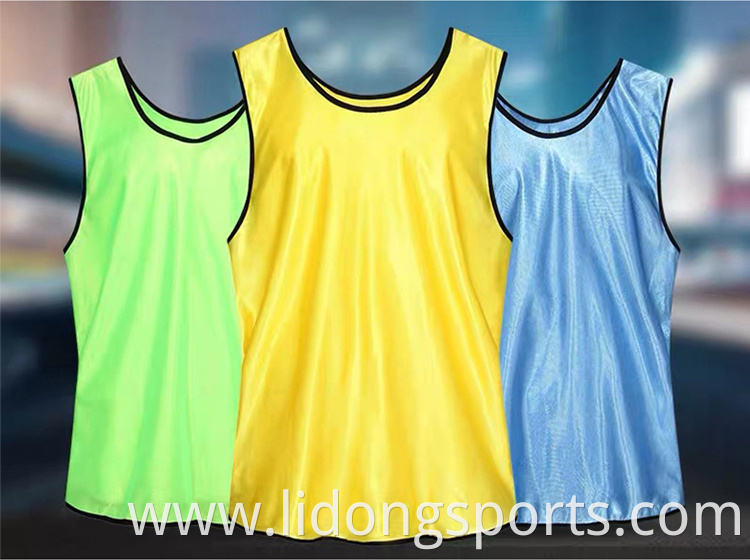 2021 2021 LiDong Wholesale Custom Cheap Sublimation Soccer Vests Reversible Sports Football Training Vest